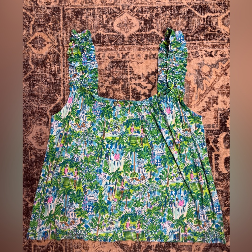 Lilly On Holiday Pajama Tank Top XL